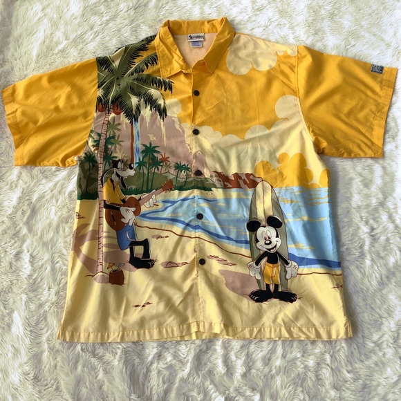 Disney Other - Disney World Button Up Mickey Hang Loose Tee Sz 2x
